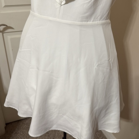Lulu's White Ruffled V-Neck Mini Dress - Picture 3 of 8